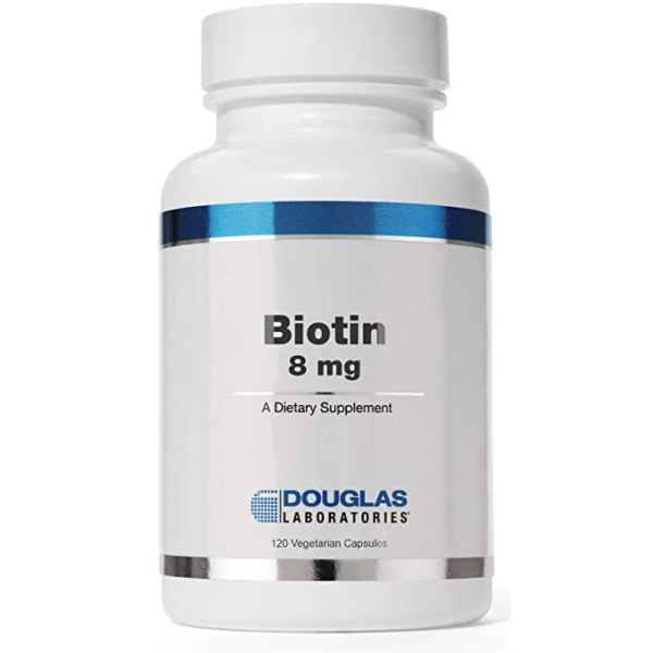 Біотин, Biotin, Douglas Laboratories, 8 мг, 120 капсул