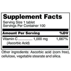 Витамин C, высококачественный, Vitamin C Douglas Laboratories, 100 таблеток