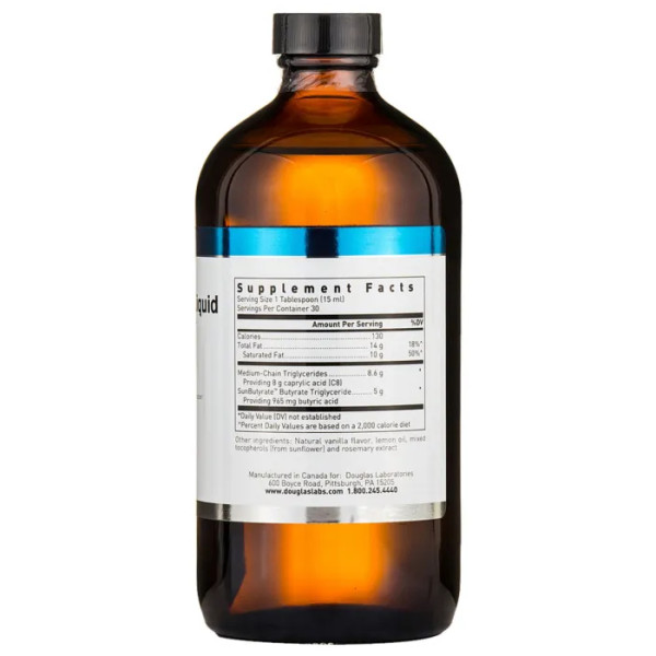 MCT\/Бутират-тригліцерид, MCT\/Butyrate with SunButyrate™, Douglas Laboratories, рідина, підтримка когнітивних функцій та вироблення кетонів, 460 мл