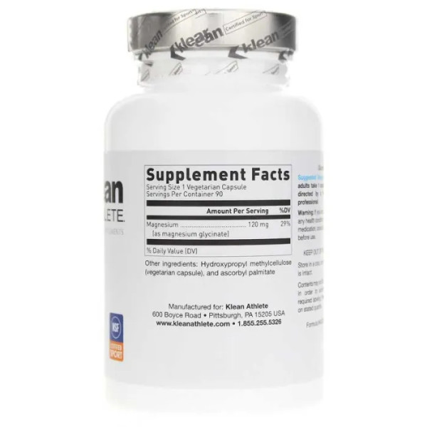 Магній для спортсменів, Klean Magnesium, Klean Athlete, підтримка здатності виробляти та використовувати енергію (АТФ), скорочувати та розслабляти м'язи, 90 вегетаріанських капсул