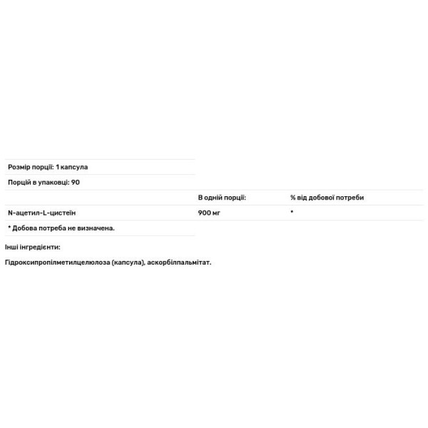 N-ацетил-L-цистеїн, N-Acetyl-L-Cysteine, Douglas Laboratories, 900 мг, 90 капсул