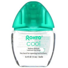 Краплі для очей охолодні, Rohto Cooling Eye Drops, подвійна дія від почервоніння та сухості, 13 мл