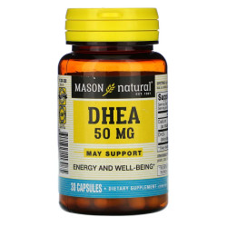 ДГЕА 50 мг, Mason Natural DHEA, 30 капсул