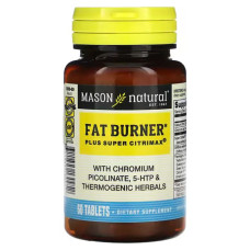 Супер жиросжигатель плюс 60 таблеток, Mason Natural Super Fat Burner Plus Super Citrimax, для эффективного сжигания жира
