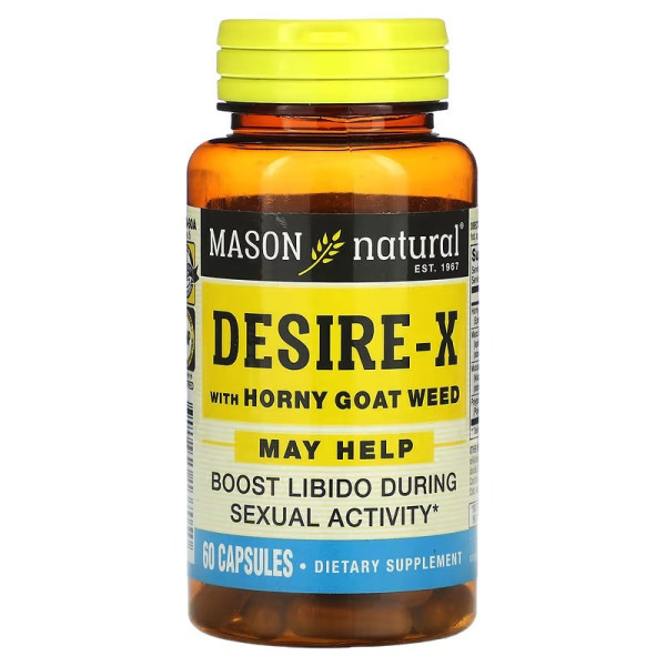 Репродуктивне здоров'я чоловіків, Desire-X, Mason Natural, з горянкою, 60 капсул