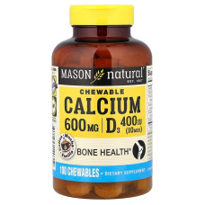 Кальций + D3 жевательный, Mason Natural Chewable Calcium + D3, со вкусом кофе мокко и ванили, 100 жевательных таблеток