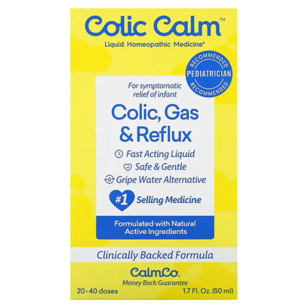 Колік Калм, Colic, Gas & Reflux, Colic Calm, при полегшенні симптомів газів, колік та рефлюксу у немовлят, 50 мл