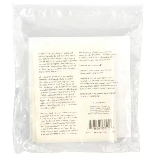 Вовняна фланель в касторовій олії, маленький розмір, Home Health, 1 шт