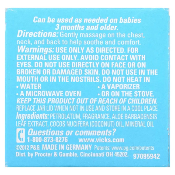 Мазь заспокійлива, Soothing Ointment, Vicks, для дітей, 50 г