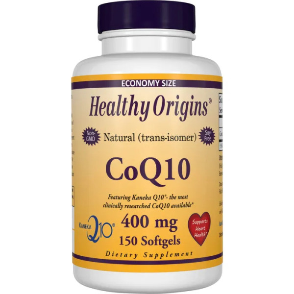 Коензим Q10, Healthy Origins, Kaneka Q10 (CoQ10), 400 мг, 150 капсул