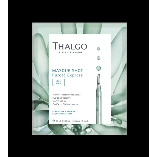 Тканинна експрес-маска для обличчя, Express Purity Shot Mask, THALGO, для жирної та комбінованої шкіри, 1 шт (20 мл)