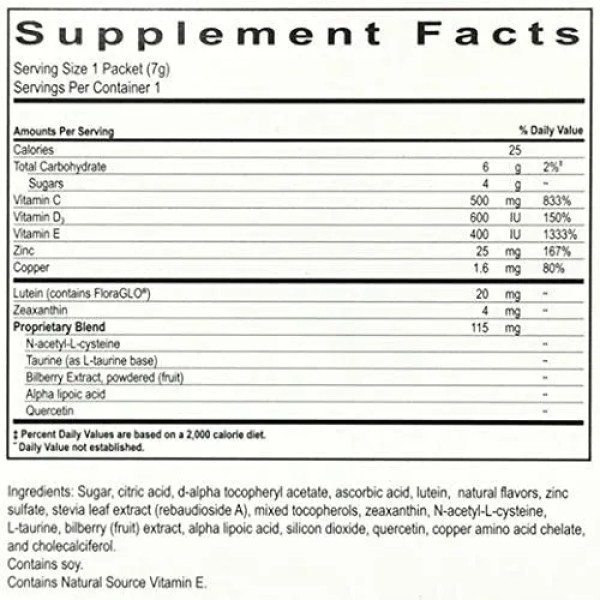 Формула для підтримки здоров'я очей, Ocular Formula Areds 2, MedOp MaxiVision, порошок, 216 г