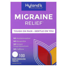 Засіб від мігрені, Hyland's Naturals Migraine Relief, 100 швидкорозчинних таблеток