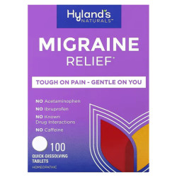 Средство от мигрени, Hyland's Naturals Migraine Relief, 100 быстрорастворимых таблеток