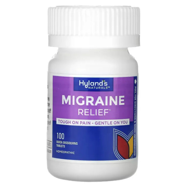 Засіб від мігрені, Migraine Relief, Hyland's Naturals, 100 швидкорозчинних таблеток