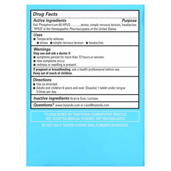 Клітинна сіль №6, Cell Salt #6, Kali Phos 6X, Hyland's, 100 швидкорозчинних таблеток