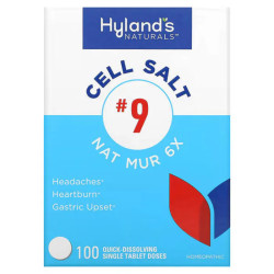 Кліткова сіль №9 Nat Mur 6X, Hyland's Cell Salt #9 Nat Mur 6X, 100 швидкорозчинних таблеток