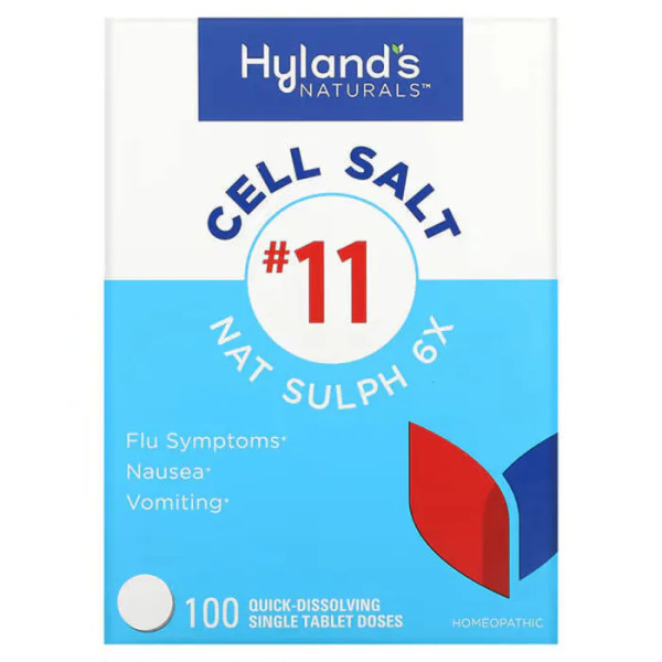 Клітинна сіль №11, Cell Salt #11, Nat Sulph 6X, Hyland's, 100 швидкорозчинних таблеток