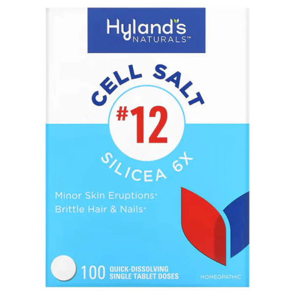 Клітинна сіль №12, Cell Salt #12, Silicea 6X, Hyland's, 100 швидкорозчинних таблеток