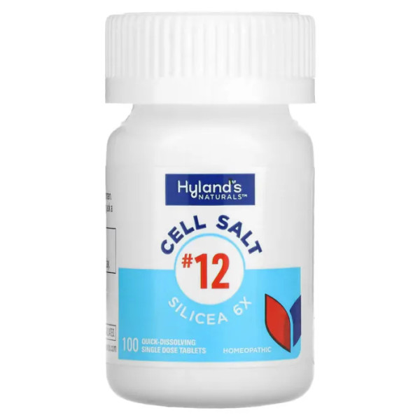 Клітинна сіль №12, Cell Salt #12, Silicea 6X, Hyland's, 100 швидкорозчинних таблеток