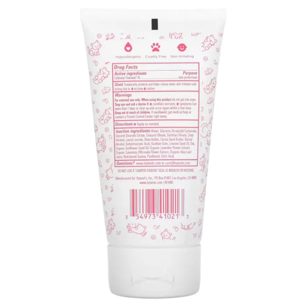 Крем від екземи дитячий, Baby Eczema Cream, Hyland's Naturals, зволожуючий, 142 г