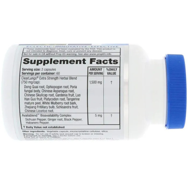 Підтримка органів дихання, ClearLungs, RidgeCrest Herbals, 120 рослинних капсул