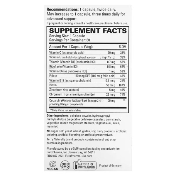 Підтримка здорового рівня цукру, Sucontral D, Terry Naturally, 60 капсул