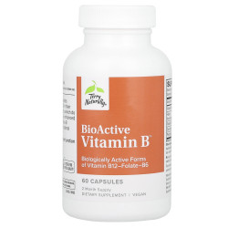 Вітаміни B6 фолат та B12 біоактивні, BioActive Vitamin B Terry Naturally, 60 капсул