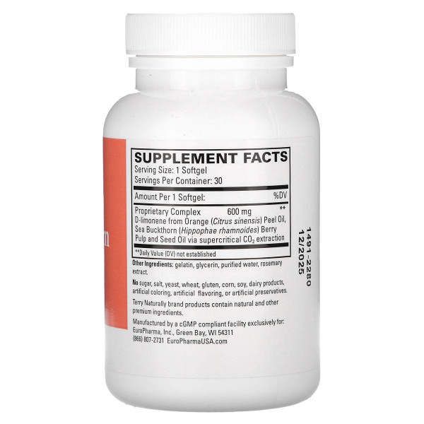 Полегшення печії, Heartburn Rescue, Terry Naturally, 30 капсул