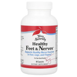 Підтримка нервової системи, Terry Naturally Healthy Feet & Nerves, 60 капсул