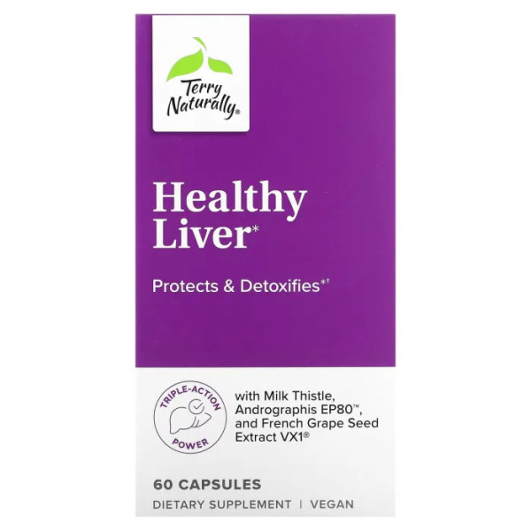 Здорова печінка, Healthy Liver, Terry Naturally, 60 капсул