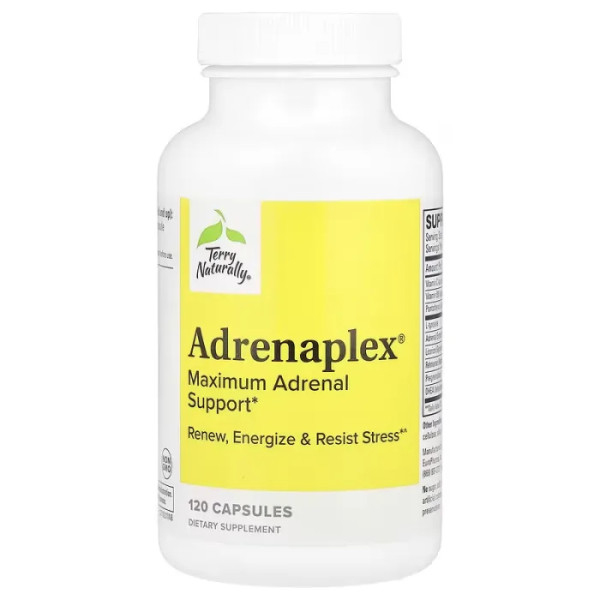 Адренаплекс, підтримка надниркових залоз, Adrenaplex, Terry Naturally, 120 капсул