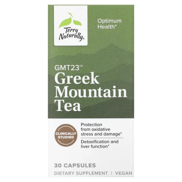 Гірський чай грецький, Greek Mountain Tea, Terry Naturally, 500 мг, 30 капсул