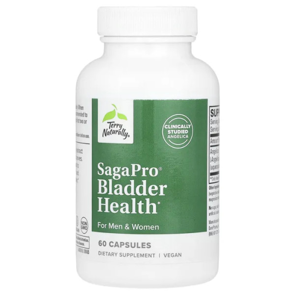 Поддержка мочевого пузыря, SagaPro, Bladder Health, Terry Naturally, для мужчин и женщин, 100 мг, 60 капсул