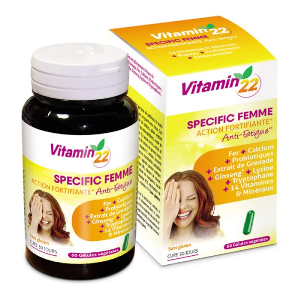 Вітамінний комплекс для жінок, Specifique Femme, Vitamin'22, спеціальний, 60 вегетаріанських капсул