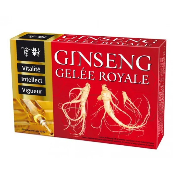 Женьшень + маточне молочко, Ginseng + Gelee Royale, NutriExpert, 20 ампул по 10 мл