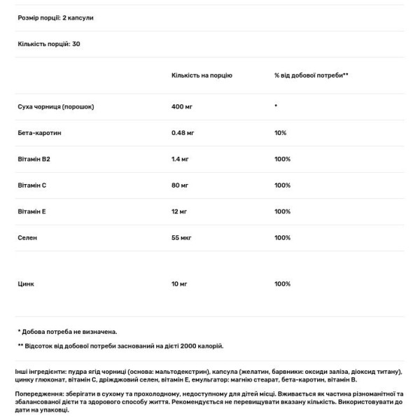 Формула для здоров'я очей, Vision Plus, NutriExpert, 60 капсул