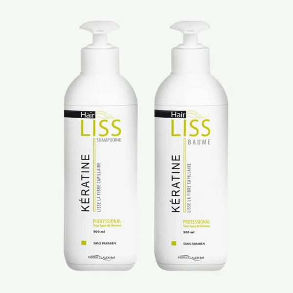 Шампунь + Бальзам з кератином, Hairliss Keratine, Institut Claude Bell, набір, 500 мл + 500 мл