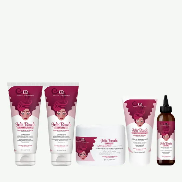 Набір для сухого та кучерявого волосся, Jolie Boucle Kit Complet, Institut Claude Bell, Шампунь + Бальзам + Маска + Крем + Сивортка, 200 мл + 200 мл + 250 мл + 150 мл + 100 мл
