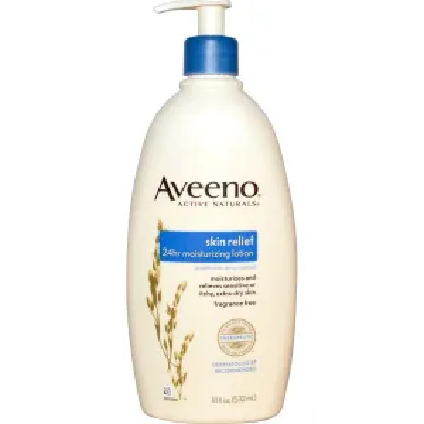Зволожуюче лосьйон, 24 години, Moisturizing Lotion, Aveeno, Active Naturals, без запаху, 532 мл