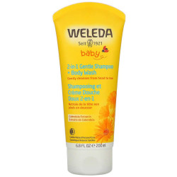 Дитячий шампунь і гель для душу з календулами, Weleda Gentle Shampoo + Body Wash, 200 мл