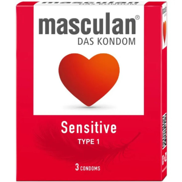 Презервативи, Sensitive, Masculan, чутливі, 3 штуки
