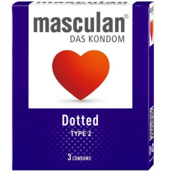 Презервативы с пупырышками тип 2, Masculan Dotted, 3 шт