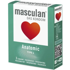 Презервативи анатомічні Masculan Anatomic Type 4, 3 шт