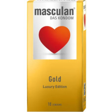 Презервативи, Gold Masculan, класичні із золотим напиленням, 10 штук