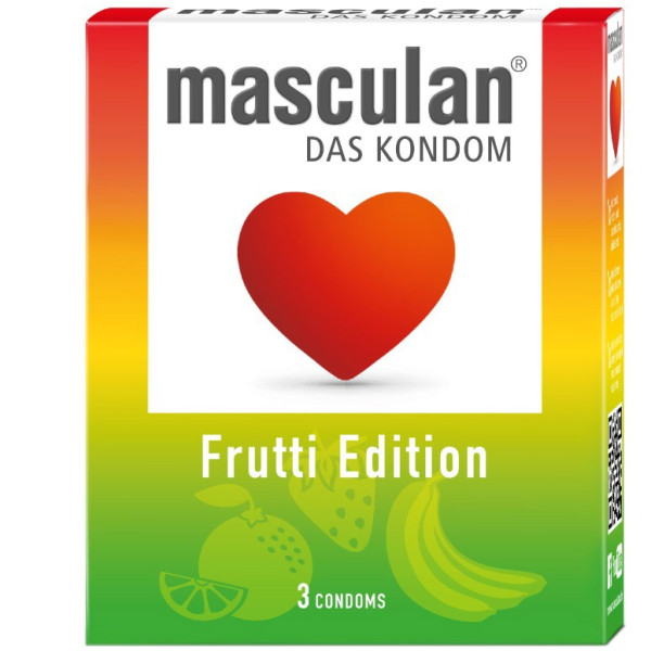Презервативи, Frutti Edition, Masculan, кольорові з ароматами, 3 штуки