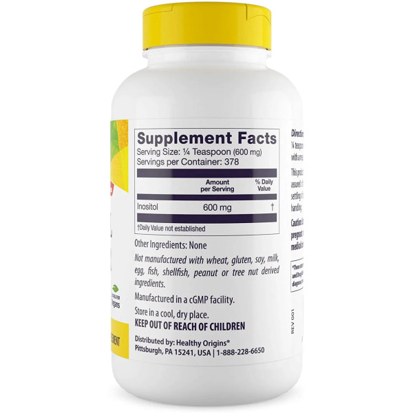 Інозітол, Inositol Powder, Healthy Origins, порошок, 227 г.