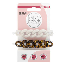 Шпилька для волосся, колір білий коричневий, Barrette Too Glam to Give a Damn Invisibobble