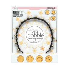 Обідок для волосся, HAIRHALO Time to Shine You're a Star Invisibobble, чорний із золотим камінням