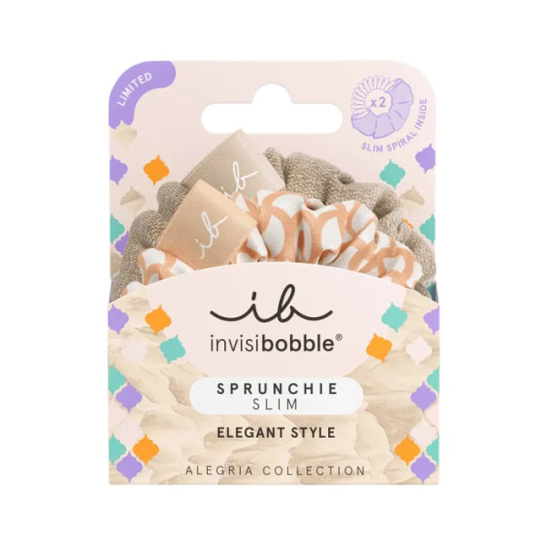 Резинка-браслет для волосся, SPRUNCHIE SLIM Alegria Rooting for You, Invisibobble, колір золотий\/бежевий